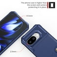 thumbnail image 5 of for Google Pixel 9a Wallet Case, RFID Blocking Card Holder Slot Kickstand Magnetic Button Closure Women Men Heavy Duty Shockproof Rugged Back Case Cover for Google Pixel 9a, Darkblue, 5 of 7