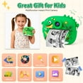 thumbnail image 2 of PayUSD Kids Camera Selfie Video Instant Print Birthday Gifts for Christmas Girls Boys Age 3-12 1080P Digital Photos Portable Toddler Toys for 4 5 6 7 8 9 10 Year Old with 32GB SD Card Dinosaur Green, 2 of 7