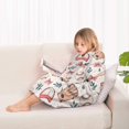 thumbnail image 4 of Pink and Blue Baseball Items Pattern Blanket Hoodies for Kids 6-13YR Oversize Wearable Blanket Hoodies for Boys Girls Teens, 4 of 7