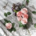 thumbnail image 3 of Artificial Flowers, 25 pcs Artificial Roses with Stems, Fake Flowers, Foam Flowers, Roses Artificial Flowers Pink, 3 of 5