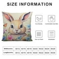 thumbnail image 5 of Heduofu Bunny Pillow Easter Pillow Covers Red Colorful Flowers Pillow Cases Easter Pillows Decorative Throw Pillows Spring Home Decor for Couch Bed Sofa White, 5 of 5