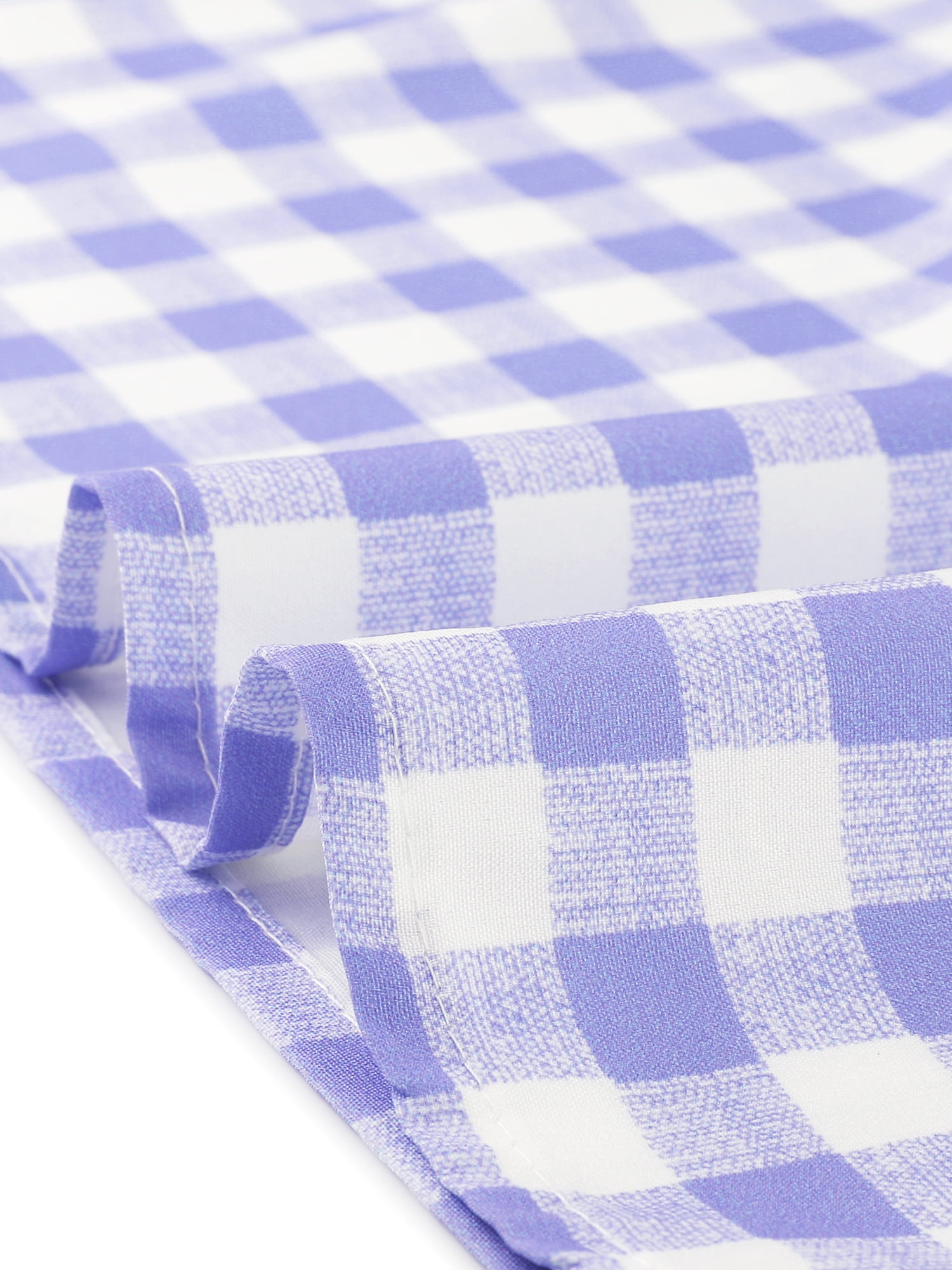 Unique Bargains Women's Gingham Short Sleeve Casual Plaid Smocked Dress XS Purple