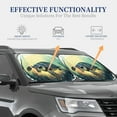 thumbnail image 4 of Bingfone Watercolor Turtle3 Windshield Sun Shade 2-Piece Foldable Car Front Window Sunshade for Most Sedans SUV Truck-Medium, 4 of 7