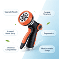 thumbnail image 3 of WOORNIGOJIN Heavy Duty Metal Hose Sprayer with 8 Spray Patterns Resistant Water Sprayer for Cleaning, 3 of 6