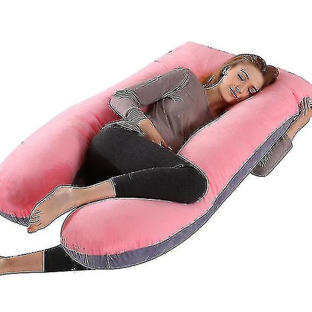 Almohada del embarazo en forma de "U", almohada de maternidad del cuerpo de Eeping con la cubierta desprendible