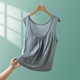 thumbnail image 1 of mfyjkho Camisetas Sin Mangas Para Mujer, Camiseta De Tirantes De Verano Para Mujer, Informal, Holgada, De Color Liso, Con Relleno En El Pecho Y Cuello Redondo Tops Bohemios Para Mujer L, 1 of 6