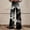 Black, variant on Wide Leg Pants for Woman Landscape Painting Printed Elastic High Waist Pants Lightweight Casual Pant Spring Trendy Yellow