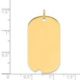 thumbnail image 3 of Auriga Fine Jewelry 14K Yellow Gold Plain 0.011 Gauge Dog Tag Notch Disc Charm for Women (L-37mm, W-19mm), 3 of 4