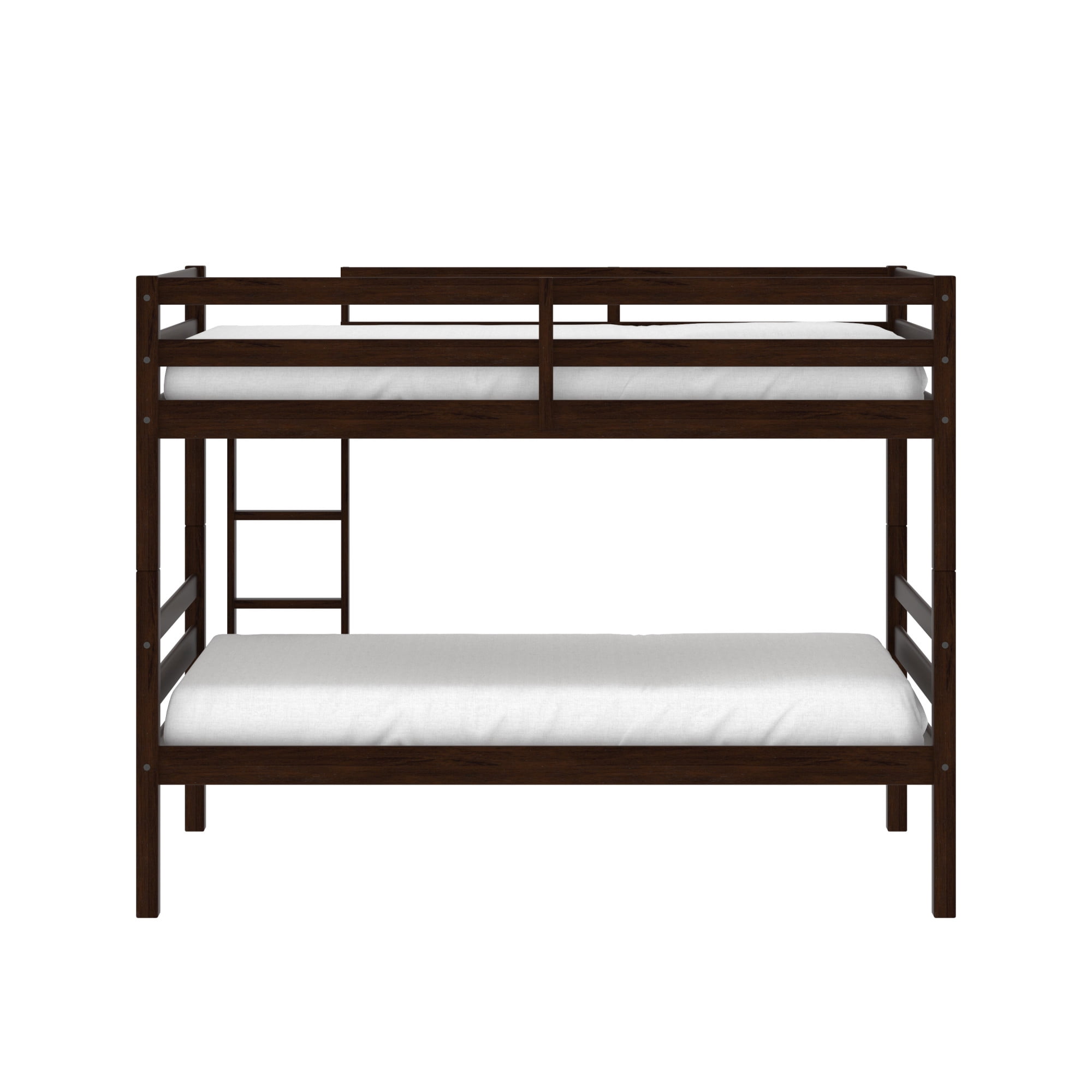 HH2Home Essentials Campbell Wood Twin over Twin Bunk Bed, Espresso