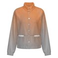 thumbnail image 5 of Jackets for Women Winter Coat Jackets Flannel Stand Collar Jacket(Orange Gray Gradient,Size:S-4XL), 5 of 7