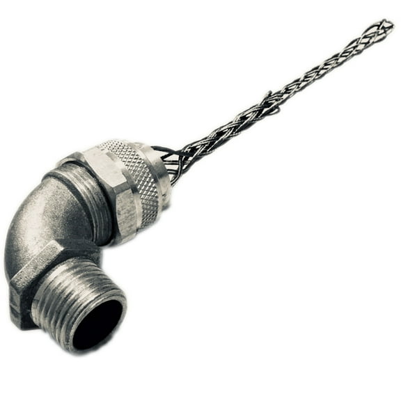 CG40590 Flexcor Strain Relief Deluxe Cord Grip 1/2 Fit, .25-.375 Dia, 90 Degree Male Connector,