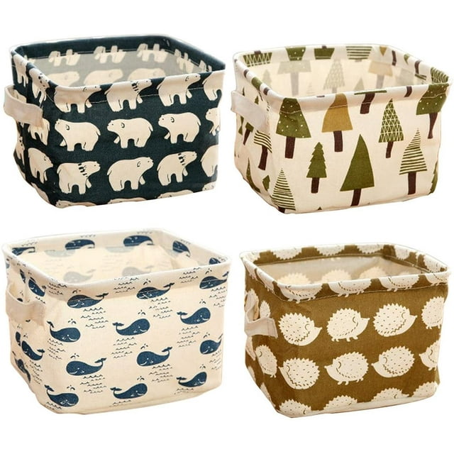 para organizador de lavandería Pequeño organizador de baúl de almacenamiento de ropa para bebés con 2 asas en ambos lados Conjunto de almacenamiento Fokelyi GX-436