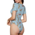 thumbnail image 2 of Cauagu T-Shirts à Manches Courtes Col Rond pour Femmes Teckel Combinaison Quotidienne - Petit, 2 of 7