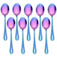 thumbnail image 1 of Juego de 9 cucharas para niños pequeños LIANYU Rainbow de acero inoxidable, 1 of 6