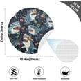 thumbnail image 4 of Coolnut Round Braided Placemats Set of 4,Cute Sharks Washable Dining Table Durable PVC 15 Inch Non-Slip Heat Resistant Place Mats for Table Decor Home Decor, 4 of 7