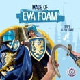 thumbnail image 3 of Set de espada, escudo y hacha de espuma Liontouch Noble Knight, azul, 3 of 6