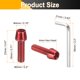 thumbnail image 2 of Uxcell 6pcs Tornillos de Caliper de Freno de Disco de Bicicleta M5x18mm MTB con Llave Hexagonal de 4mm Rojo, 2 of 7