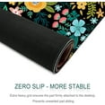 thumbnail image 2 of Extended Gaming Mouse Pad, 35.5x15.75 Non-Slip Large Desk Pad Mousepad with Stitched Edges Waterproof Keyboard Mouse Mat Desk Protector for Game, Office and Home, Black Blooming Flowers, 2 of 5