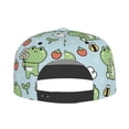 thumbnail image 4 of Daiia Cute Floral Frog print Flat Bill Hats Flat Brim Trucker Cap Baseball Cap Adjustable Classic Low Profile Hat Unconstructed Plain Cap, 4 of 9