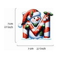 thumbnail image 1 of Acrylic 2D Christmas Cute Snowman Letter Hanging Decoration, Customizable Ornament with Ribbon Options for Tree or Gift, High-Resolution Print for Personalized Holiday Keepsake, 1 of 9