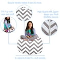 thumbnail image 3 of Posh Stuffables Kids Bean Bag Chair Cover Stuffed Animal Storage or Toy Organizer Canvas White Dandelions on Gray 38 Inch Large, 3 of 5