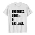 thumbnail image 4 of White Women's Short Sleeve T-shirt, Women'S Weekends Coffee Baseball Printed T Shirt Cotton Round Neck Casual Short Sleeves,Women's Short sleeve T-shirt L, 4 of 4