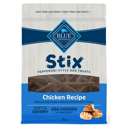 Blue Buffalo Stix Pepperoni-style Dog Treats, Chicken Recipe, 24-oz. Bag