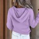 thumbnail image 3 of Gibobby Sudadera con cierre mujer, Sudadera con Capucha de Camuflaje Sudadera con Capucha para Mujer(Morado,CH), 3 of 5