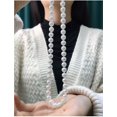 thumbnail image 3 of Collar de perlas redondas de concha marina, cadena de madreperla, collar de cuentas de concha blanca australiana, hebilla Taigang que no se decolora, 3 of 6