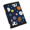 thumbnail image 2 of FUIALDOLG Polyester Fabric Children's Trifold Wallet with Magic Sticker Closure, Mixed Sports Balls Youth Wallet for Outdoor Sports, 2 of 6