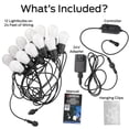 thumbnail image 3 of Monster Smart Weather Resistant Sound Reactive Multicolor 24 ft String Lights, 12 LED Lights, Wifi Mobile App & Voice Control, RGB + IC Flow, Corded Electric, 3 of 7