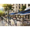 thumbnail image 2 of Heighton, Brent 14x11 White Modern Wood Framed Museum Art Print Titled - Avenue Des Champs-Elysees Blue, 2 of 4