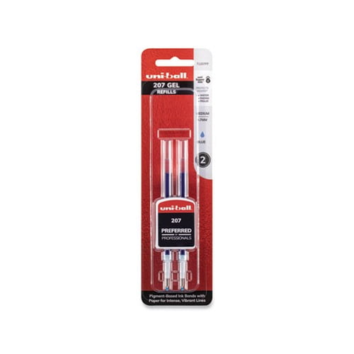 Refill for Signo Gel 207 Pens Medium Point, Blue Ink, 2/Pack
