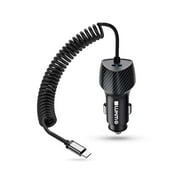 BEMZ DEPOT Luxmo Universal 40W (20W + 20W) USB-C Car Charger High Power Fast Charging PD Auto Power Adapter (USB-C Power Delivery Port) for Nokia X100 5G, XR20, G100, G300, G400 5G, G50, C200, C100 - Black