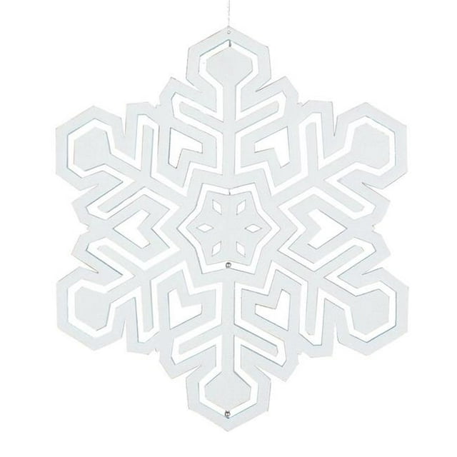 Vickerman M187811 17 in. White 3D Foamboard Glitter Snowflake Ornament