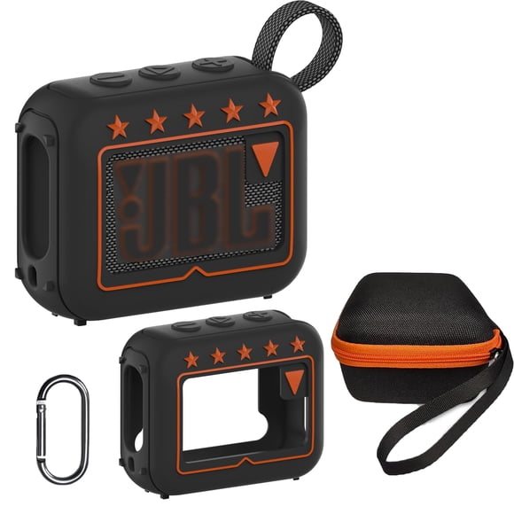 Accesory JCHPINE Funda de silicona y funda rígida de viaje para altavoz Bluetooth ultraportátil JBL Go 4