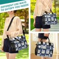 thumbnail image 5 of FORMRS Insulated Lunch Bag for Work School Unisex Large Capacity Cooler with Shoulder Strap, Blue Cats and Hearts, 5 of 6