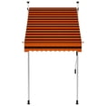 thumbnail image 2 of vidaXL Manual Retractable Awning 39.4" Orange and Brown, 2 of 8