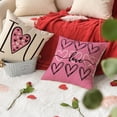 thumbnail image 2 of I Love U XOXO Valentine Hearts Pink Throw Pillow Covers, 16 x 16 Inch Love Wedding Cushion Case Decoration for Sofa Couch Set of 4, 2 of 6