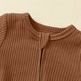 thumbnail image 5 of Gelikeya Baby Boy Clothes Baby Girl Clothes Unisex Rayon Made From Bamboo Toddler Pajamas Newborn Sleepers Footed Pjs (Brown, 6-12 Months), 5 of 7