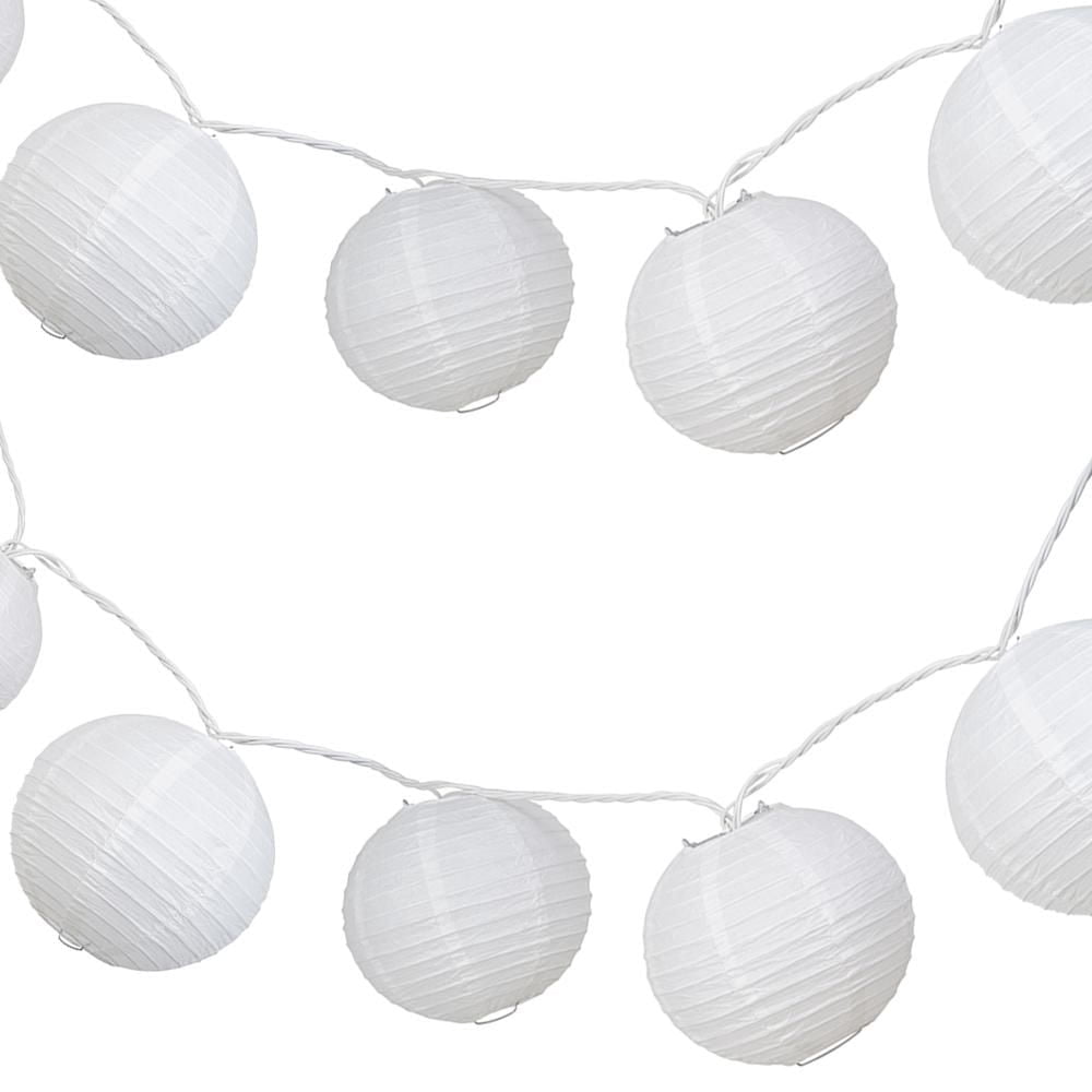 Guirlande lumineuse de grosses lanternes en papier, Hometrends