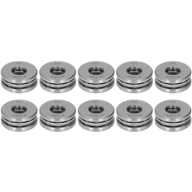 Balls Bearings, Standard Design Thrust Ball Bearing Wide Application Single Direction 10Pcs For Equipment 51200,51201,51202,51203,51204
