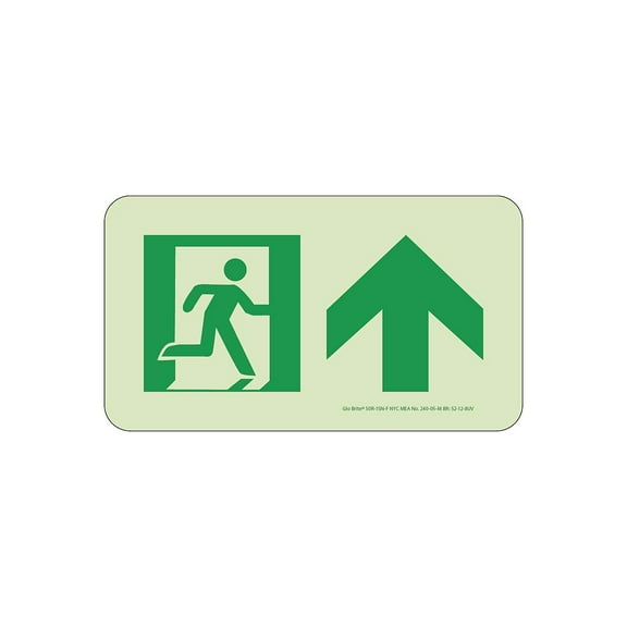 National Marker NYC Directional Signs; Forward 4.5X8 Rigid 7550 Glo Brite MEA Approved 50R-1SN-F