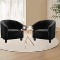 thumbnail image 2 of Housse de Fauteuil Club Ensemble de Pièces Housses de Fauteuil Tub avec Housse de Coussin Housses de Fauteuil en Velours Extensible Housses de Fauteuil Tonneau Rond Doux pour Salon Bar Comptoir Club (Velours), 2 of 8