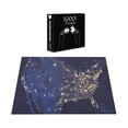 thumbnail image 5 of Ambesonne Night Jigsaw Puzzle, America Continent Space, Heirloom-Quality Fun Activity for Family Durable Cardboard, 1000 pcs, Mustard Navy Blue, 5 of 5