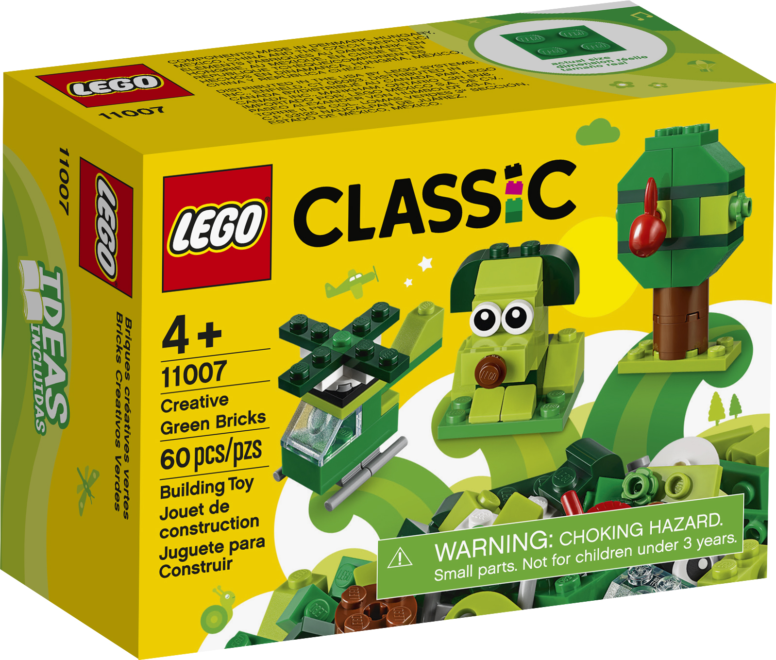 LEGO Classic Creative Green Bricks 11007 Building Kit to Inspire Imaginative Play (60 Pieces) - image 5 of 7