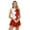 Red, variant on YEAHDOR Womens Ice Skating Dress Sparkle Sequins Cheer Leader Uniform Outfit Sleeveless Dance Costume Black L