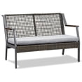 thumbnail image 2 of Home Square 2 Piece Set with Square Propane Fire Table & Patio Loveseat in Gray, 2 of 15