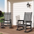 thumbnail image 1 of 2 Pcs Chaise Adirondack, Chaises Adirondack en HDPE, Chaise d'Extérieur Résistante aux Intempéries, Capacité Robuste de 380 Lb, Aucun Assemblage Requis, 1 of 6