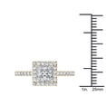 thumbnail image 4 of 1-1/2 Carat T.W. Diamond Single Halo 14kt Yellow Gold Engagement Ring, 4 of 5